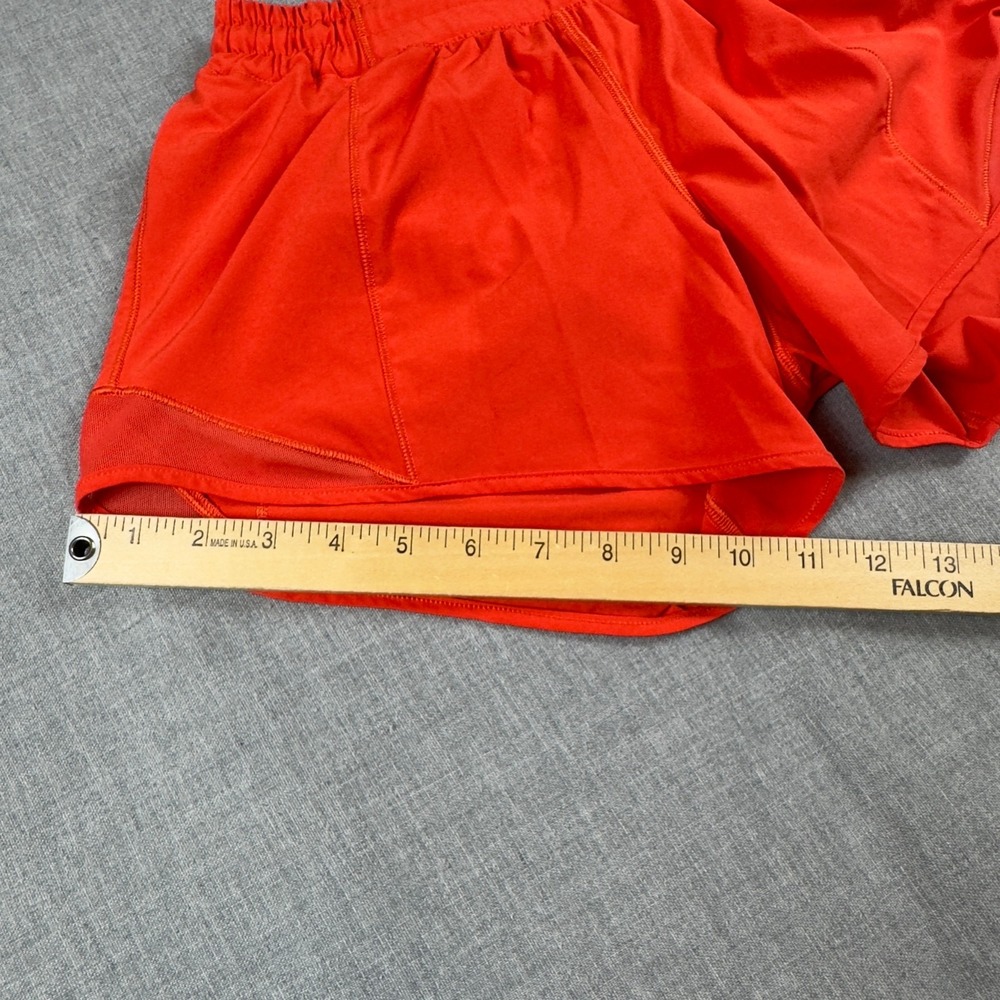Lululemon Shorts Womens 4 Orange Speed Up 3.5" Lined Athletic Running Zip Pocket - Picture 10 of 10